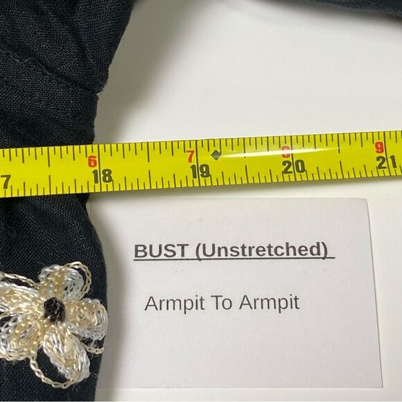 Vintage Studio Works Linen Blend Floral Embroidered Button Front Jacket Size PS - Picture 12 of 13